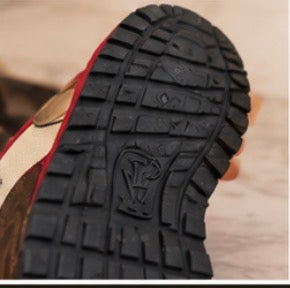 Luxury DesignerShoes Red, Gold & Brown
